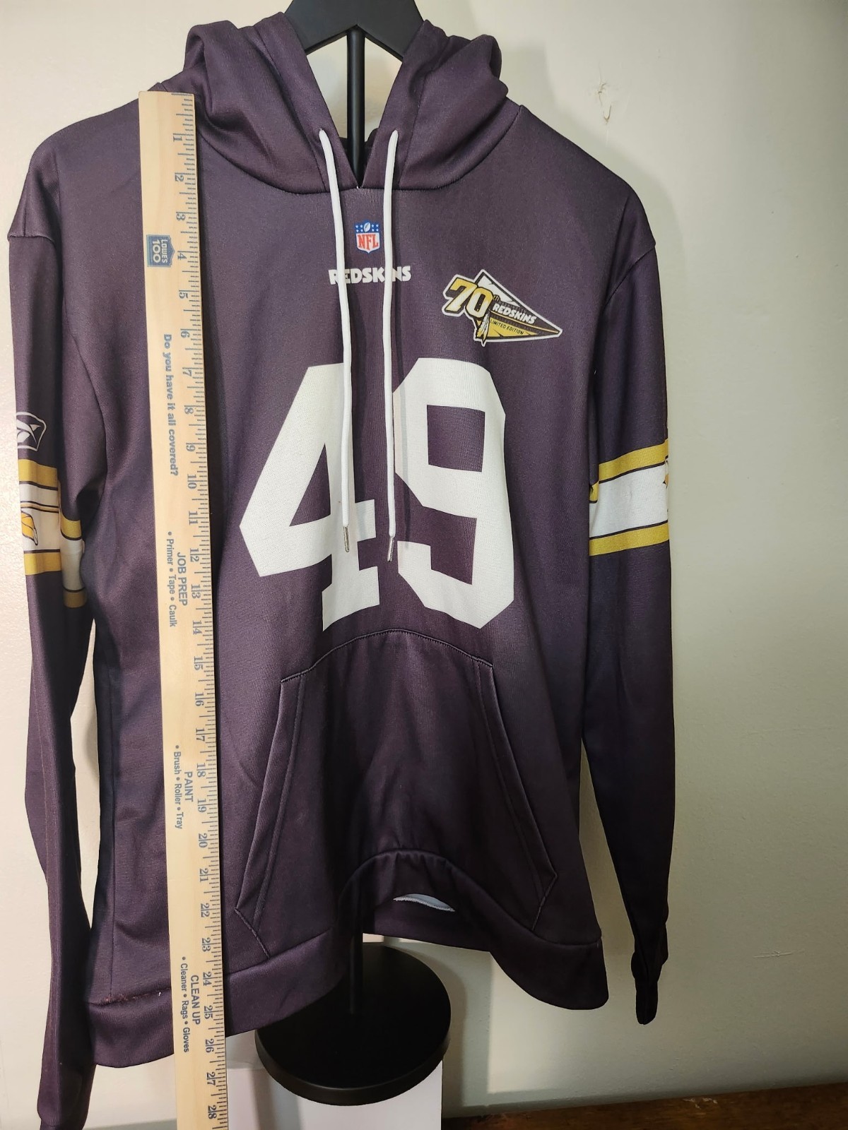 Washington Redskins #49 Mitchell 70th Anniversary Pullover Hoodie Medium Reebok gallery
