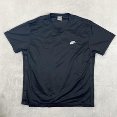 Vintage Nike Mesh Athletic T-Shirt Mens Large Black Warm Up Gym Running Gray Tag