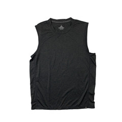 Prana Tank Top Mens S Small Black Brown Breathe Striped Sleeveless Crew Active