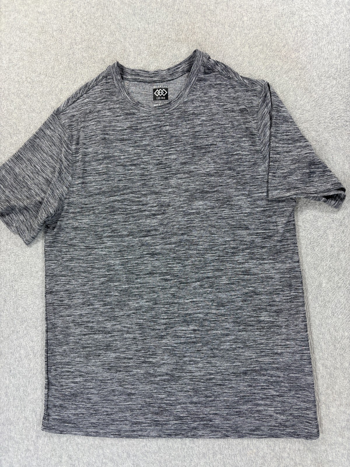 Leg3nd BREATE Short Sleeve Performance Crew Tee Shirt (Men's Large) Gray gallery