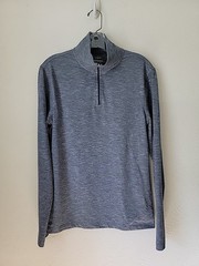 J Crew Performance 1/4 Zip Pullover Mens Small Gray Collared Long Sleeve Soft