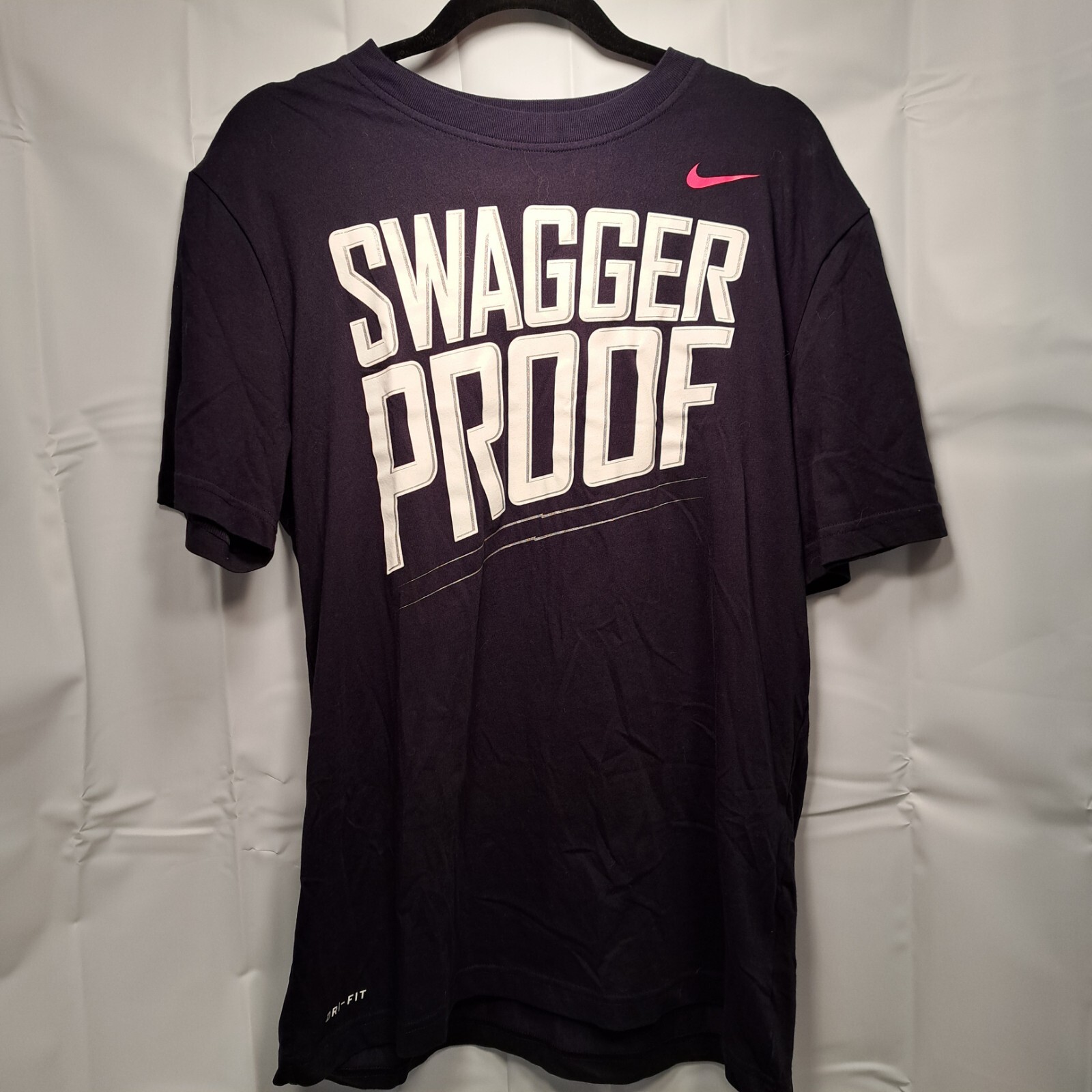 Mens NIKE Dri-Fit Swagger Proof S/S Crewneck Athletic Tee - Large, black gallery