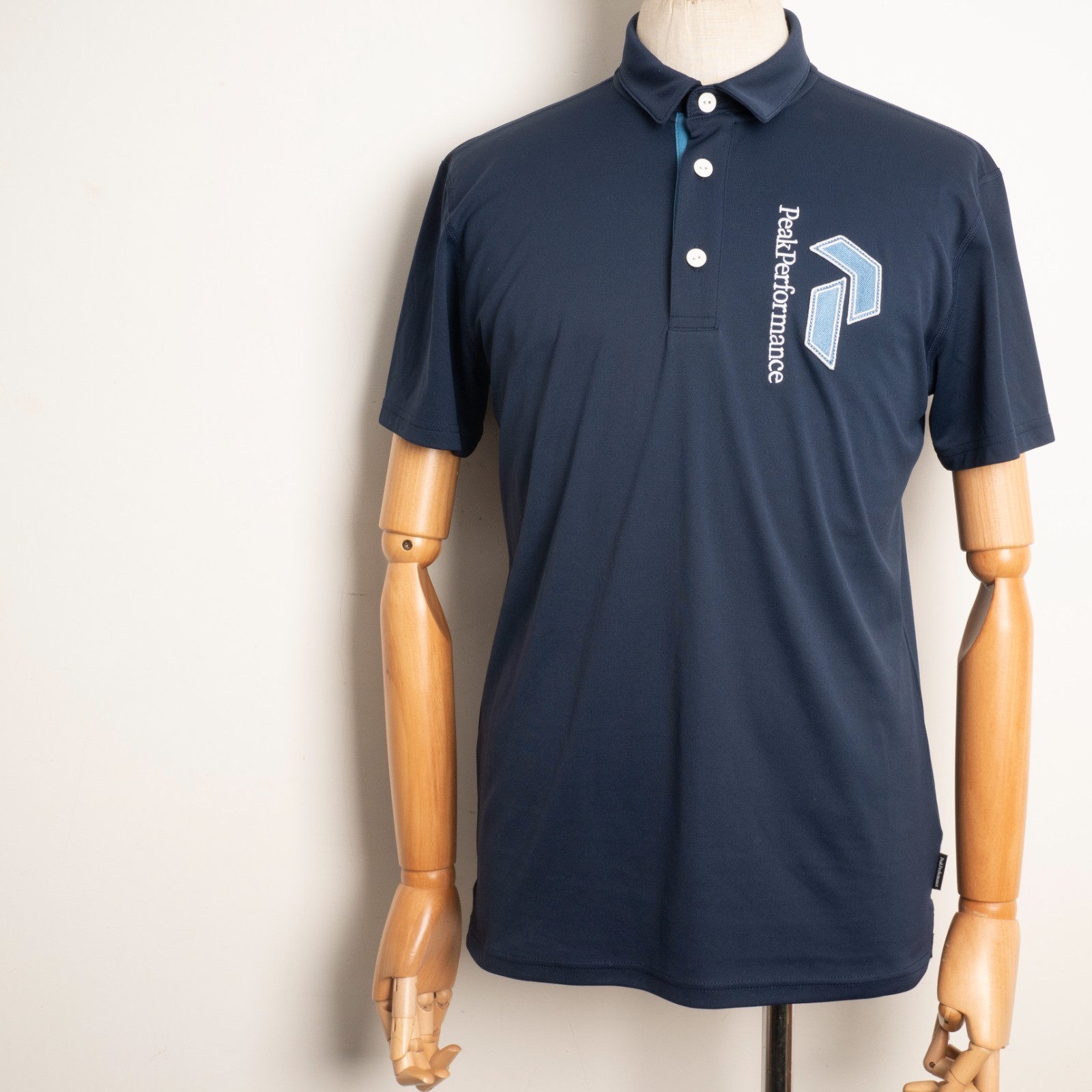 Peak Performance Men’s Navy Blue Quick Dry Golf Hiking Panmo Polo Shirt Size L gallery
