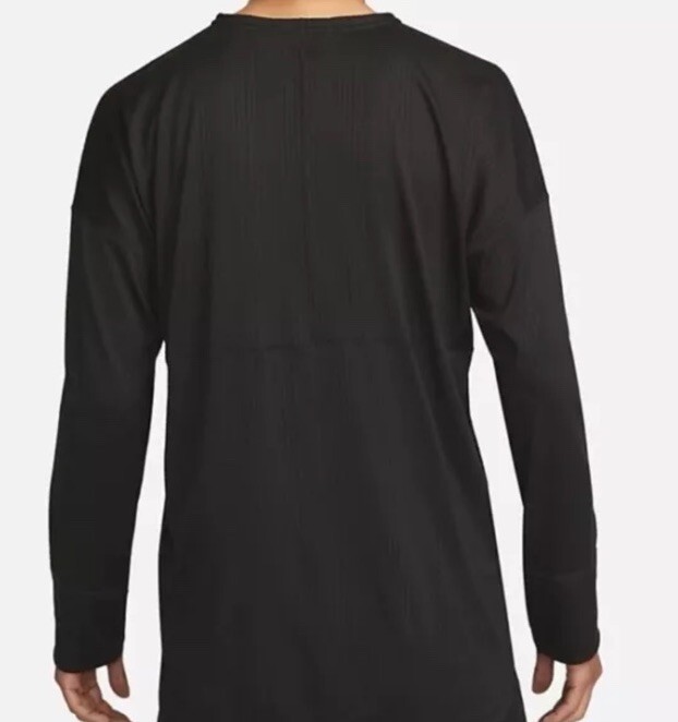 $85 Nike Dri Fit Yoga Black Long Sleeve Shirt FB7775 010 Men’s Size Small gallery