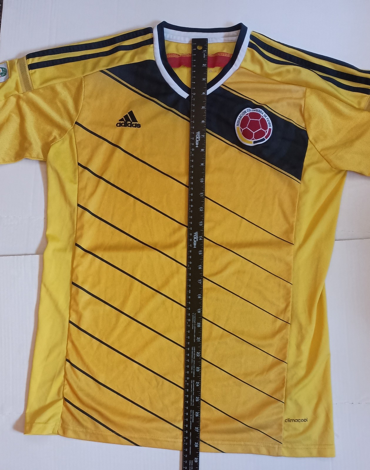 RARE Climacool ADIDAS Columbian Federation Futbol Soccer Anthem Jersey Mens XL gallery