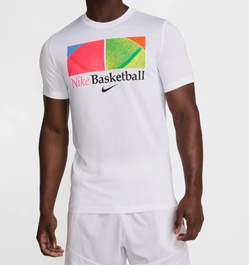 Nike Men's White Multi Dri-FIT Basketball T-Shirt (HJ3354-100) Size M - NWT gallery