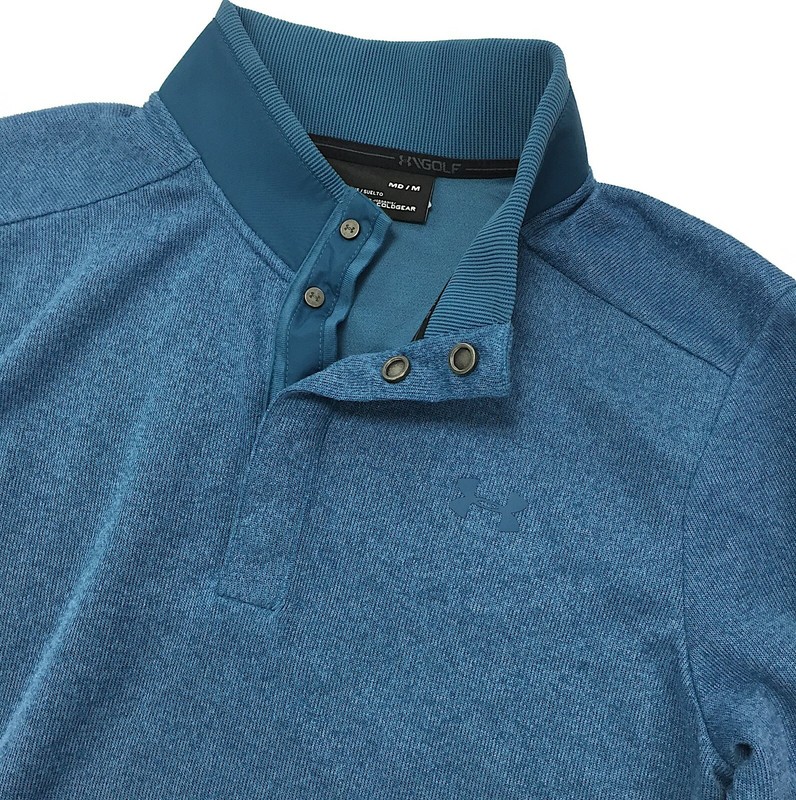 Under Armour UA Storm Golf Fleece Snap Button Mock Neck 1/4 Pullover (Size M) gallery