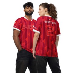 Suisse Switzerland Albert Einstein #2 (sq) PopFelix Historical Unisex Sports Soc