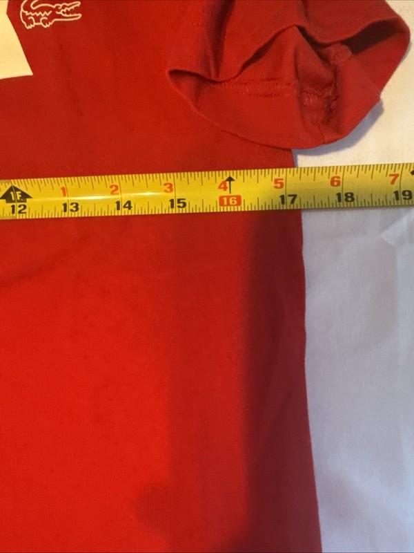 LACOSTE SPORT Novak Djokovic Ultra Dry Red Short Sleeve T-Shirt Mens Size S gallery