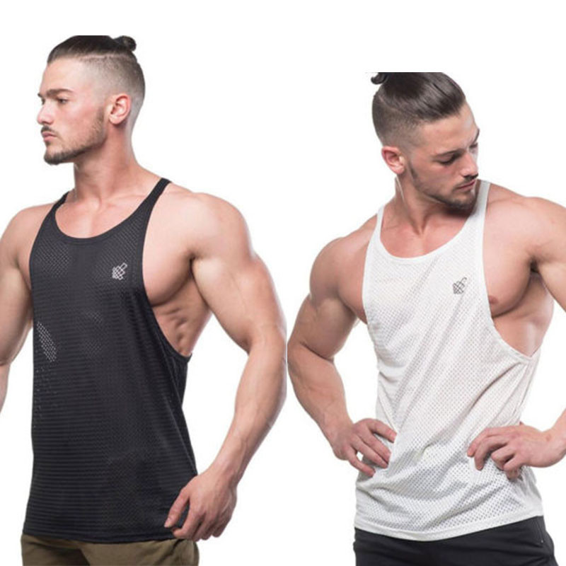 Men Asian Size Bodybuilding Muscle Breathable Training Stringer Tank Top Vests gallery