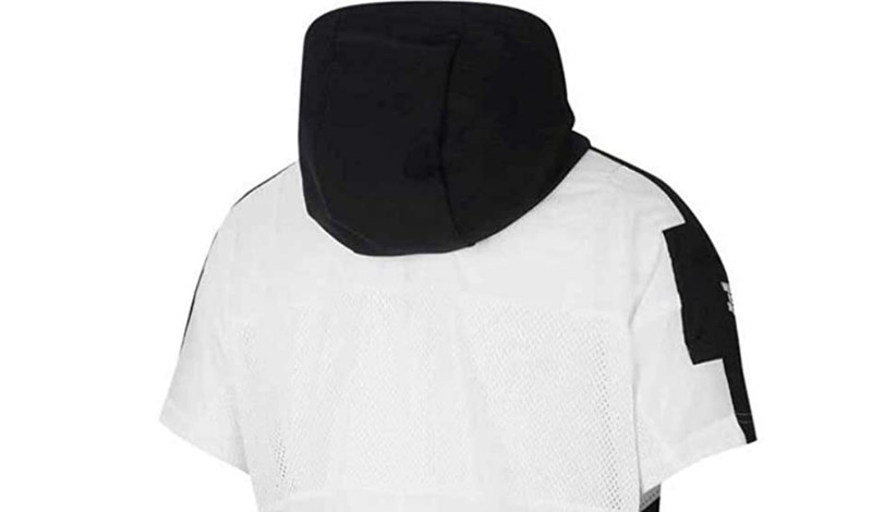 Nike Light Weight 1/2 Zip Short Sleeve Training Hoodie Size L CJ4627-100 Wht/Blk gallery