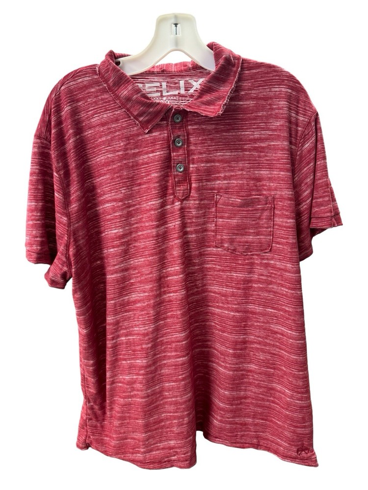 Helix Red Polo Collared Shirt Size XXL RN 73277