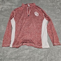 Russell Athletic Oklahoma Sooners Long Sleeve 1/4 Zip Extra Large (Some Stains)