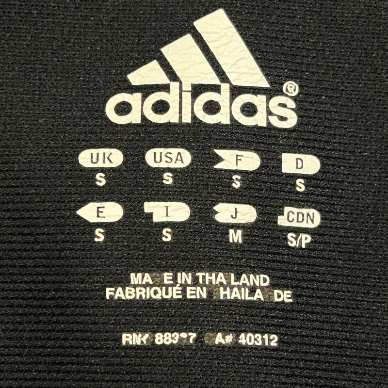 Adidas Men Athletic Training Shirt Size S 1/4 Zip Black 3 Stripe Performance gallery