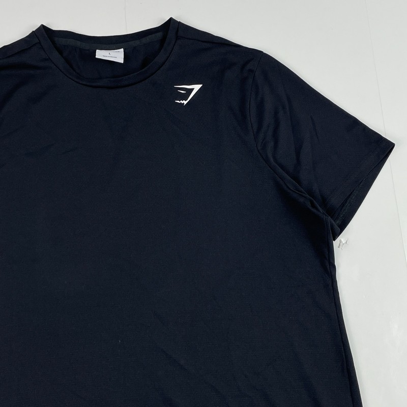 Gymshark Shirt Mens Large Black Short Sleeve Running Workout Gym Bodybuilding gallery