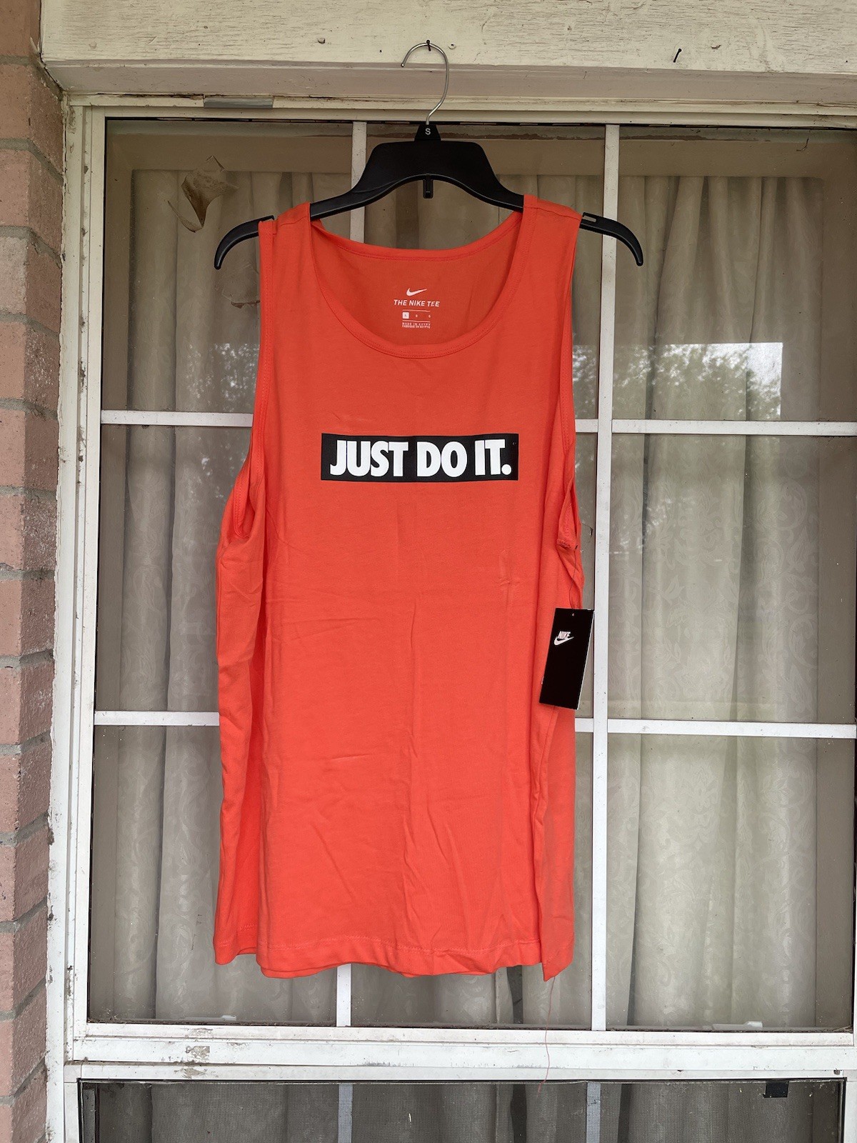 NWT Men’s Nike Just Do It Orange Tank Top Sz L New Rare BQ5899-816 gallery