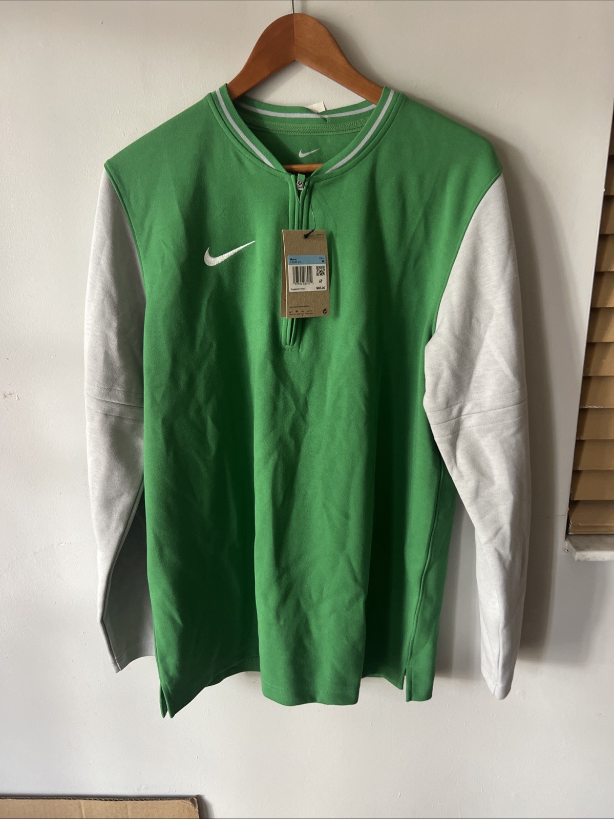 Nike Men’s Dri-FIT 1/4 Zip Pullover Top Green Gray Size Medium NWT FJ9549-315 gallery