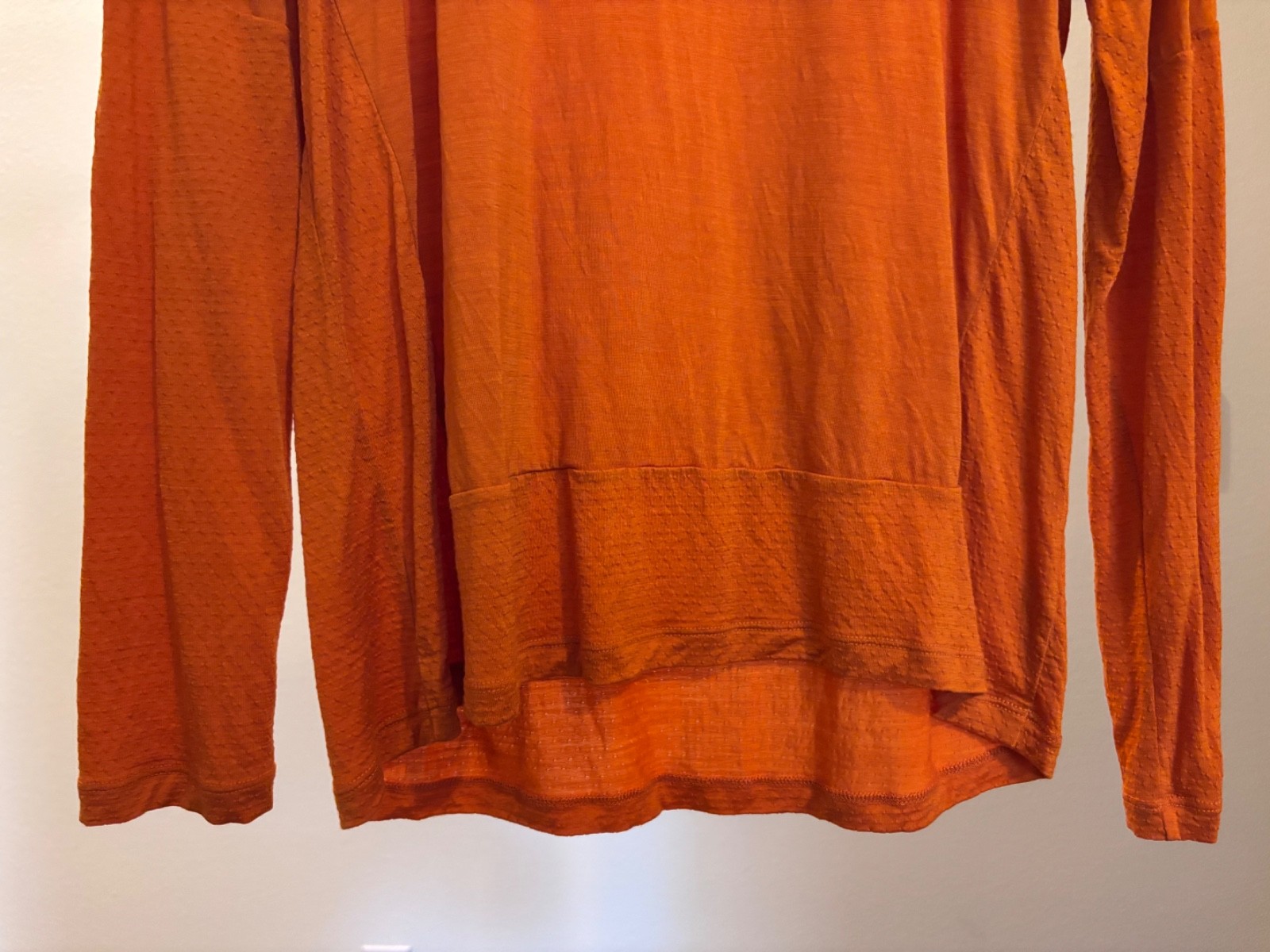 Icebreaker Mens Performance Shirt Size Large Orange Long Sleeve Outdoor Wool gallery