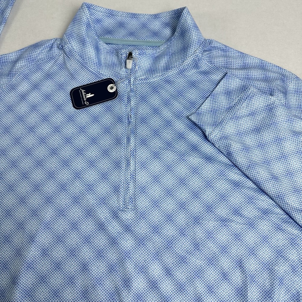 NWT Johnnie O Performance Fabric Sperlings Half-zip Pullover Permafrost Medium