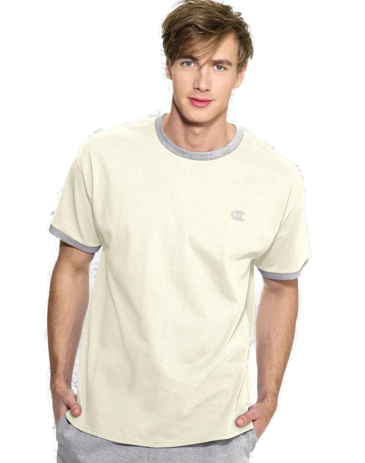 Champion T2232 Cotton Jersey Men Ringer T Shirt NEW!! gallery