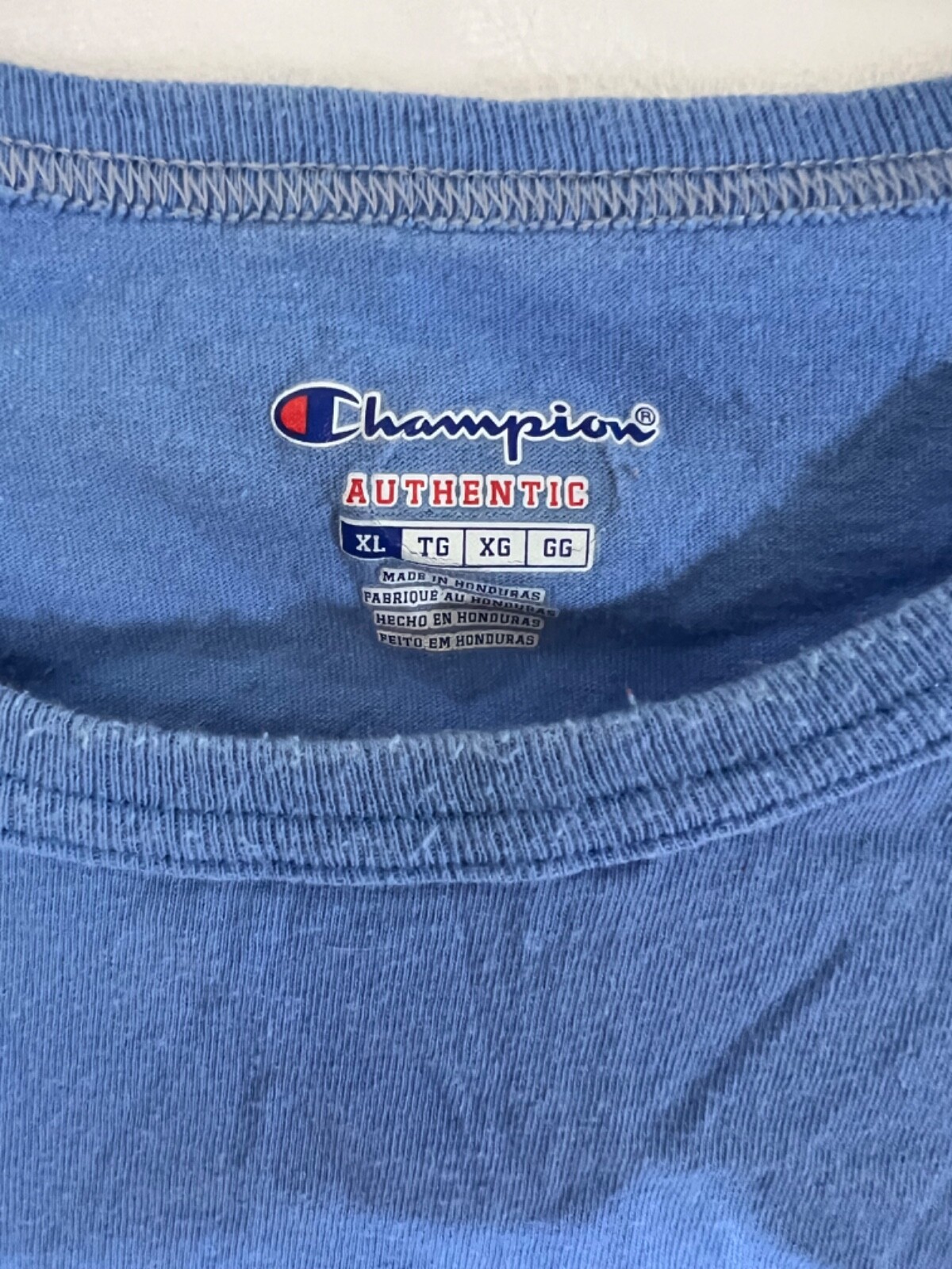 Champion Authentic Mens Xl Extra Large Blue Sleeveless Tank Top Logo gallery