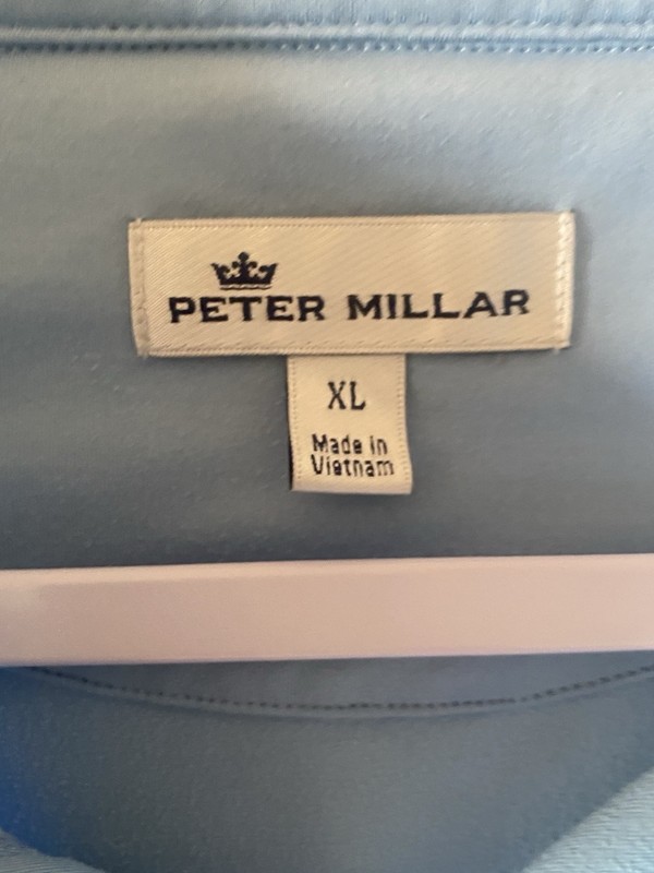 Peter Millar Pullover Men XL Blue 1/4 Zip Golf Performance Stretch Outdoor gallery