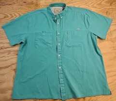 Tallwoods Green Fishing Hunting Outdoors Mens 2XL Shirt Vented Lightweight