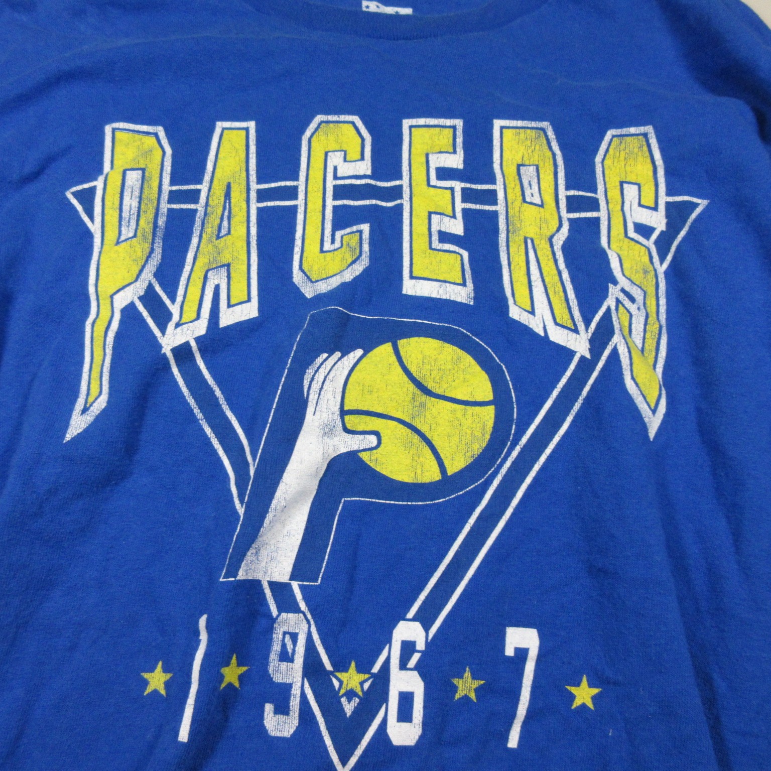 Junk Food mens Indiana Pacers retro crewneck nba tee shirt L gallery