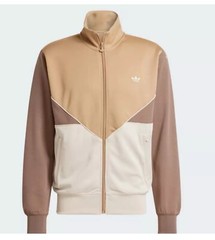 Adidas Originals Men’s ADICOLOR CUTLINE TRACK TOP IU2365 Beige Size LARGE