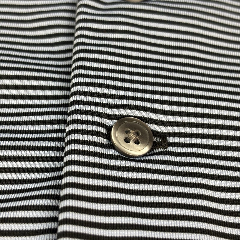 Greyson Polo Shirt Mens Size 2XL Performance Golf Wolf Logo Stripe Spread Collar gallery