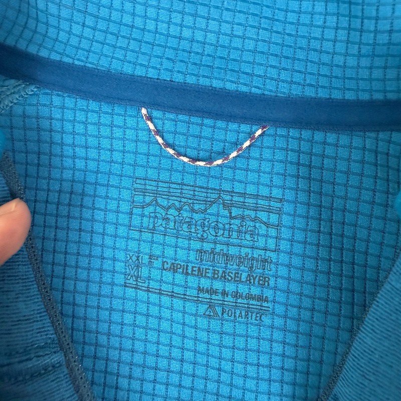 Patagonia Capilene Midweight 1/4 Zip Baselayer Pullover Mens XL Blue Polartec gallery