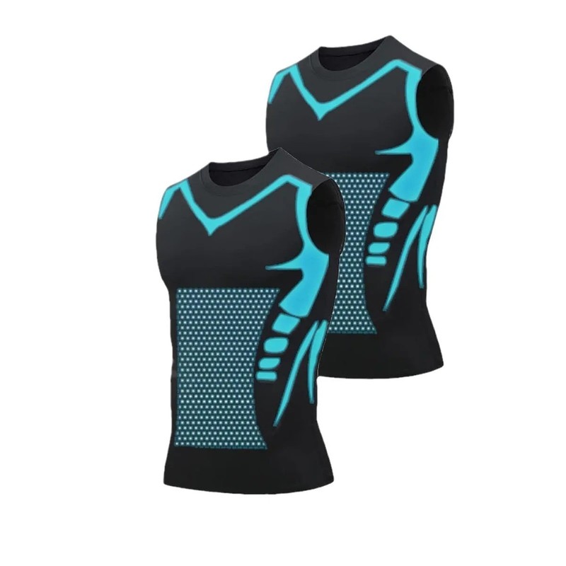 Men Compression Shirt Version Ionic Shaping Sleeveless Vest Sport Tank Top S-2XL gallery