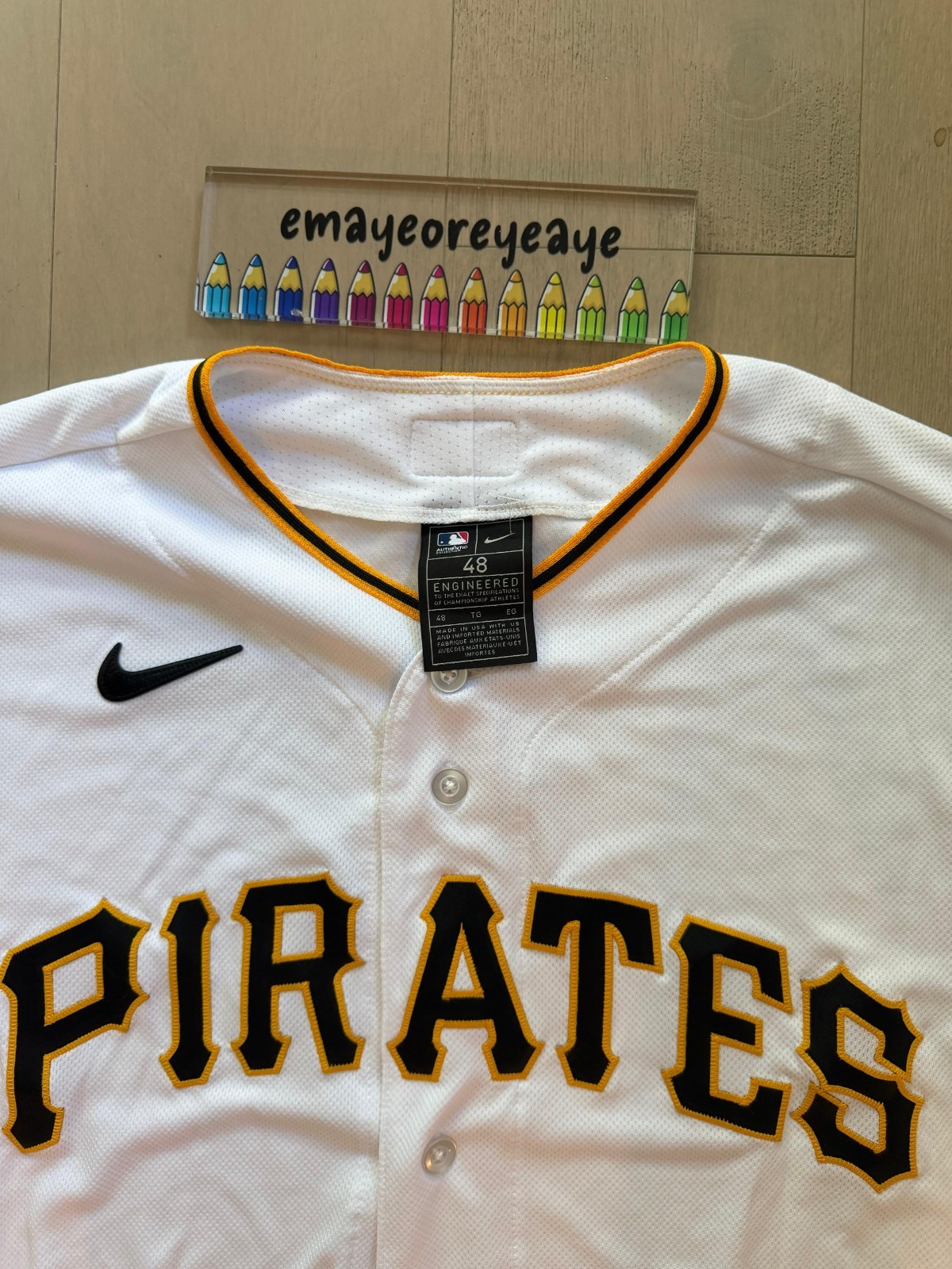 Nike Men's Authentic Pittsburgh Pirates Stitched Vapor Jersey 48 elite flex base gallery