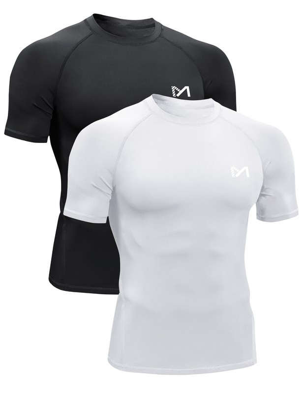 2X MEETYOO men's compression shirt functional shirt running shirt fitness sports top gallery