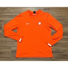 Nike On Field Clemson Tigers Long Sleeve Ribbed Thermal Shirt Orange Sz M