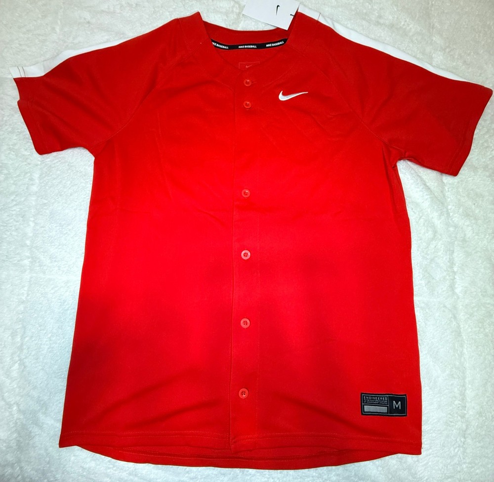 NWT Nike Men's Red White Baseball Jersey sz M DX9147