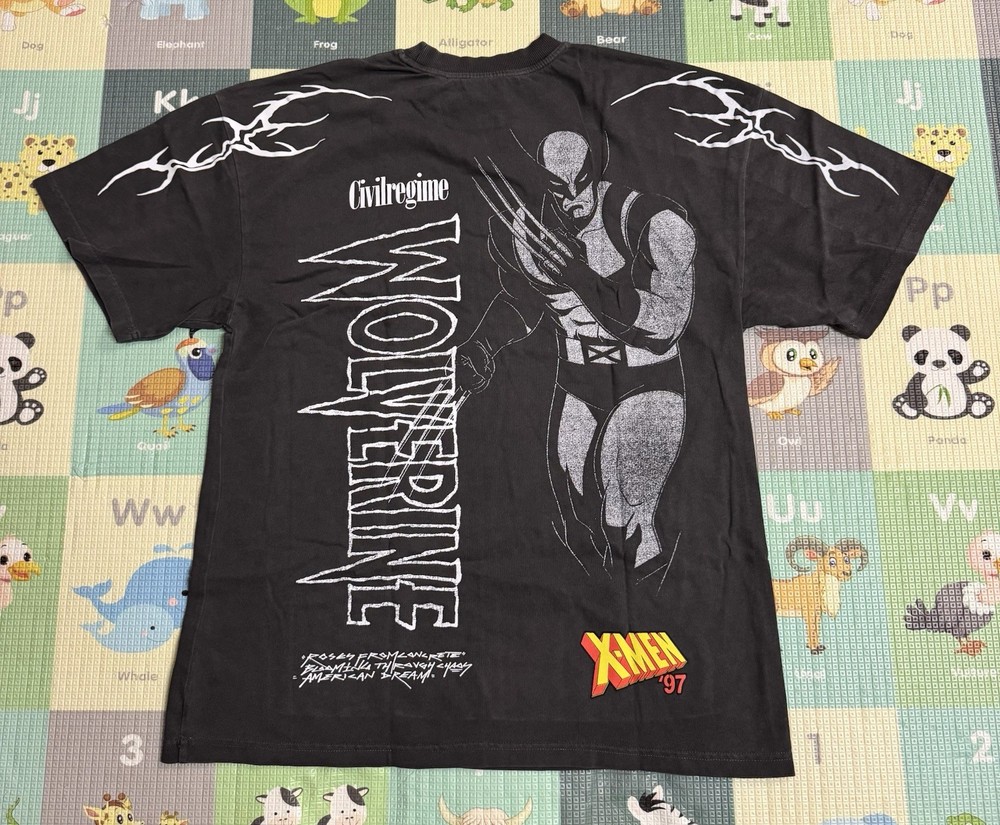 Civil Regime x Marvel Wolverine Mens Sz Medium Black Vintage Wash T-Shirt NEW!!!