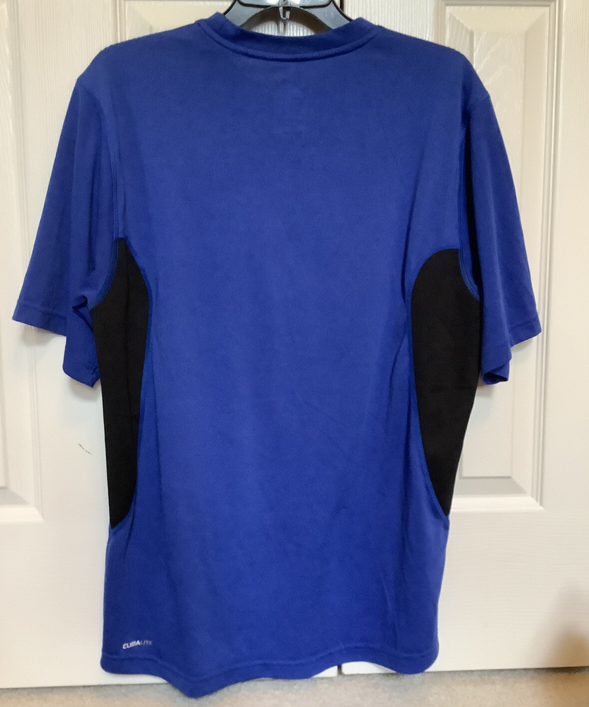 Adidas Climalite Royal Blue And Black Short Sleeve Shirt Men’s Size Large gallery