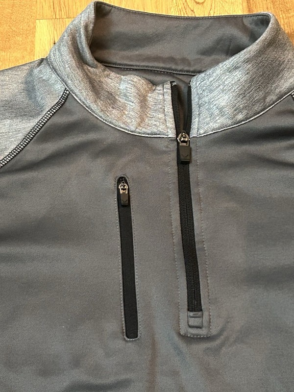 Callaway Quarter Zip Tech Pullover Polyester XL w/ Pockets Gray gallery