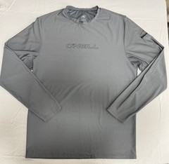 O’Neill Shirt Mens Large Gray Long Sleeve UV Surf Rash Guard Performance Top