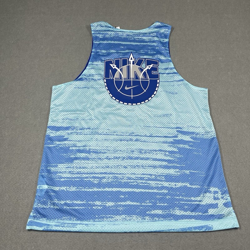 NEW Nike Basketball Jersey Men Large Royal Blue Mesh Summer Hoop Reversible Game gallery