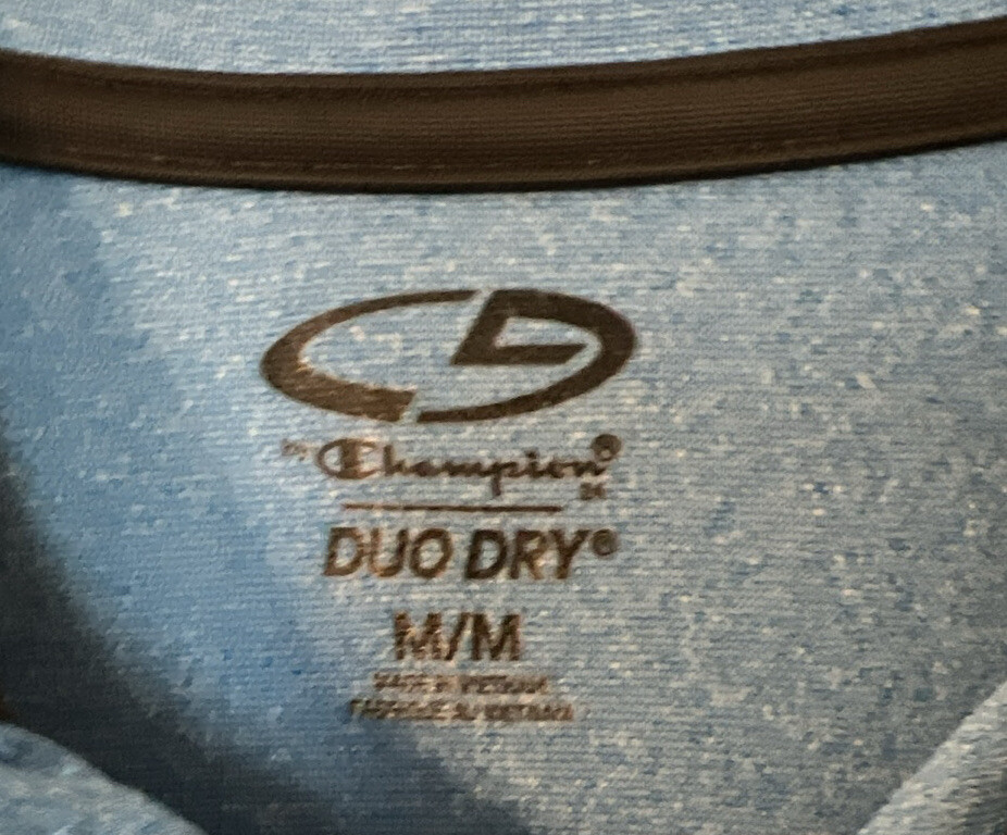 Champion Shirt C9 Mens Medium Blue Short Sleeve Duo Dry gallery