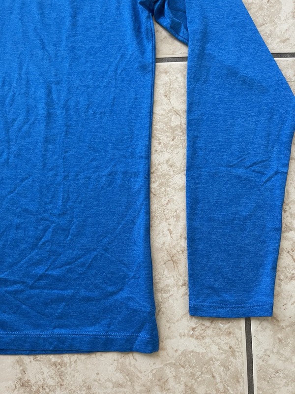 The North Face Men's Running Long Sleeve Blue Tech Shirt Medium Sports Climb Tee gallery
