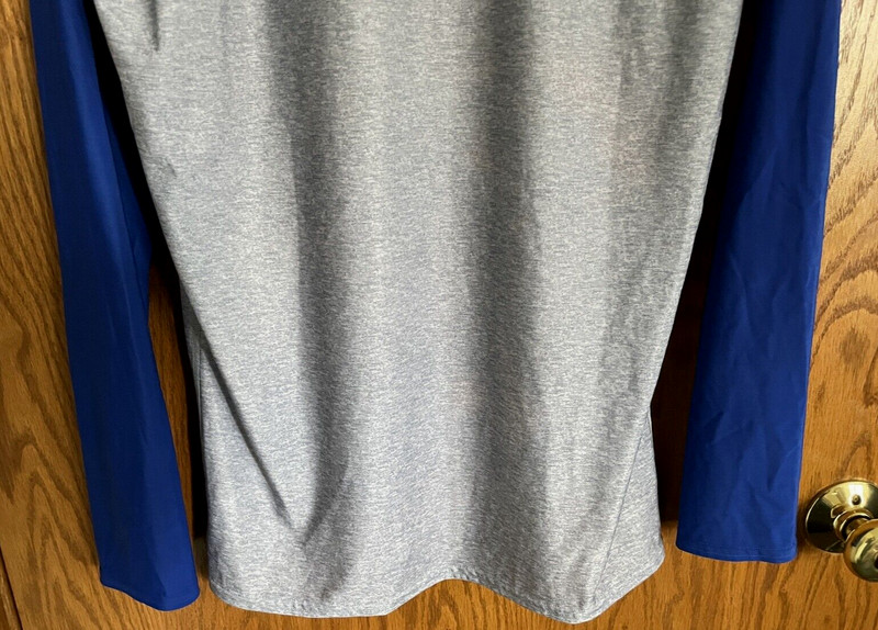Under Armour Gray and Blue Athletic Workout Shirt Long Sleeves Men's Size XXL gallery