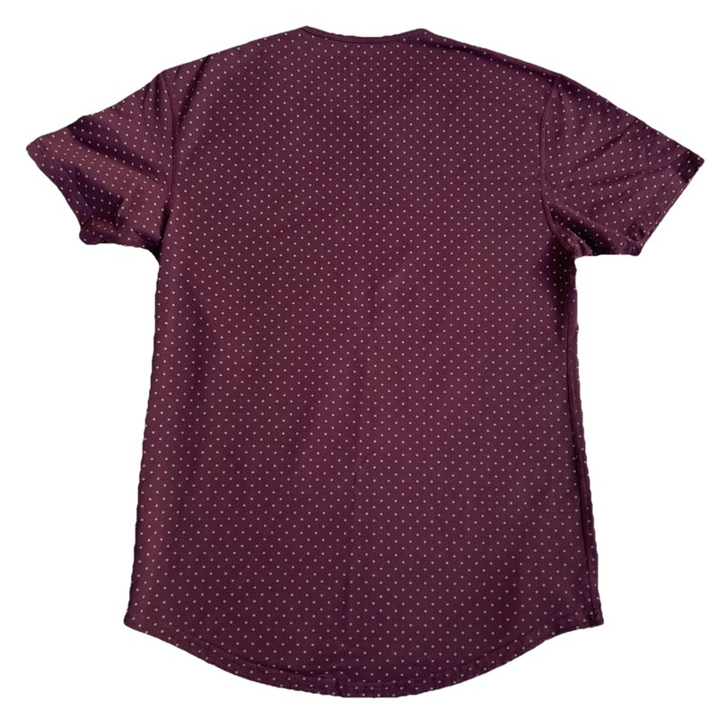BYLT Drop Cut S/S Shirt Men’s Size Medium Maroon Gray Dot Performance Gym gallery