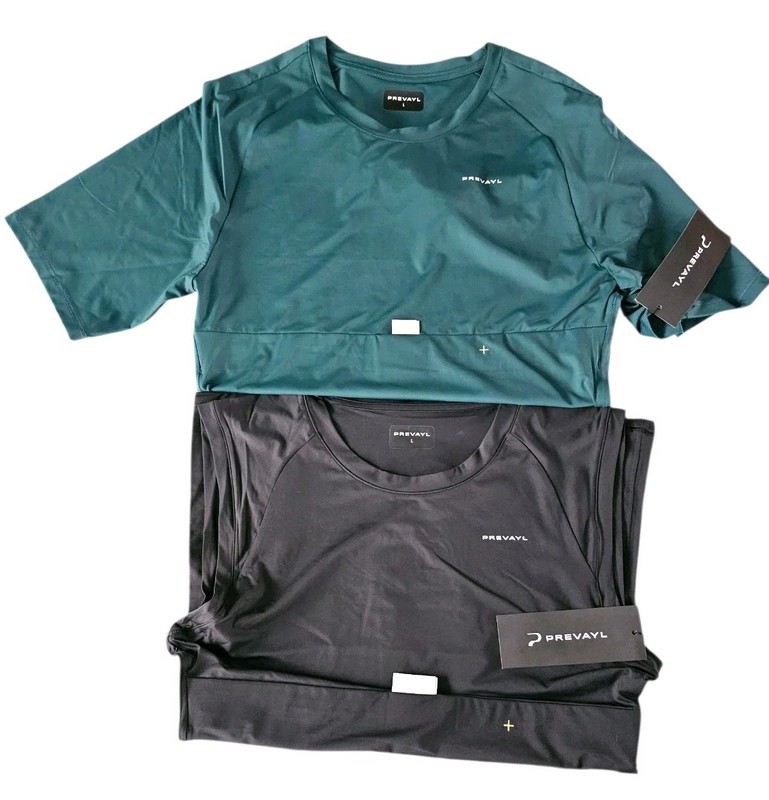 Prevayl Men's x2 Bundle Smart Compressive Fit T-Shirt & Tank Top Size L, Blk/Grn gallery