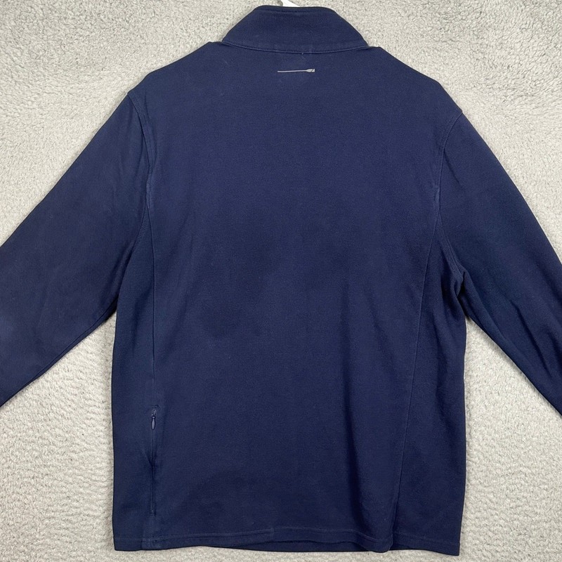 J Crew Oarsman Shirt Mens Large Navy Quarter Zip Pullover Athletic Long Sleeve gallery
