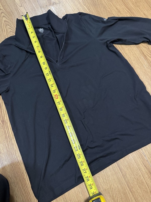 Alo Yoga Conquer 1/4 Zip Reform Long Sleeve Black Men’s Size M gallery