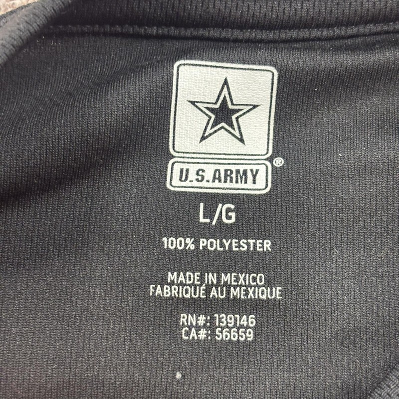 U.S. Army Shirt Mens Large Black Long Sleeve Mesh Logo Graphic Tee Est 1775 gallery
