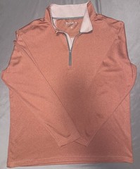 Maelreg Performance Pullover Mens XL Peach 1/4 Zip Long Sleeve Active Shirt